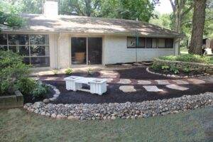 Hardscaping design and installation services walkway and patio