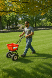 Aeration and seeding for a healthy, thick, green lawn.